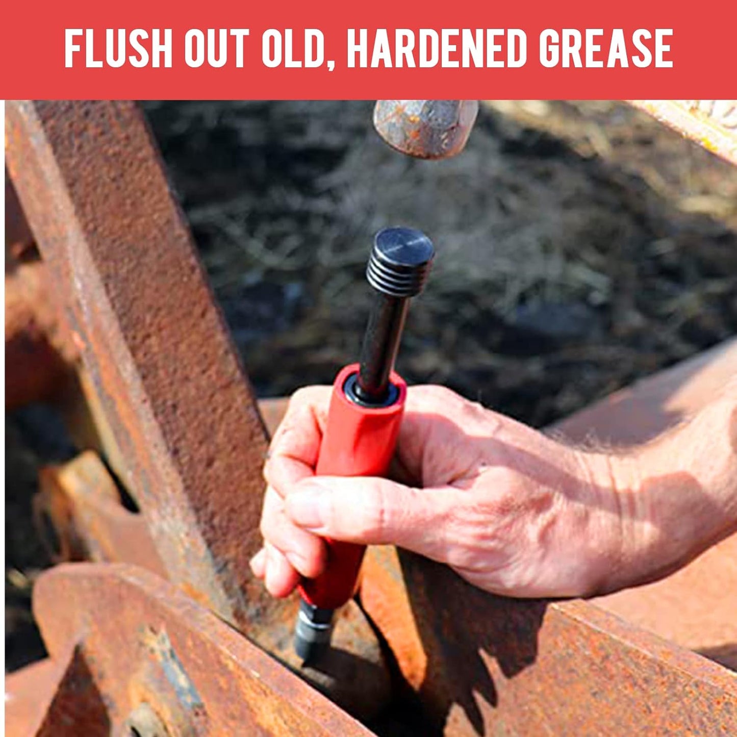 Grease Zerk Buster,Uses penetrating fluid and hydraulic pressure.